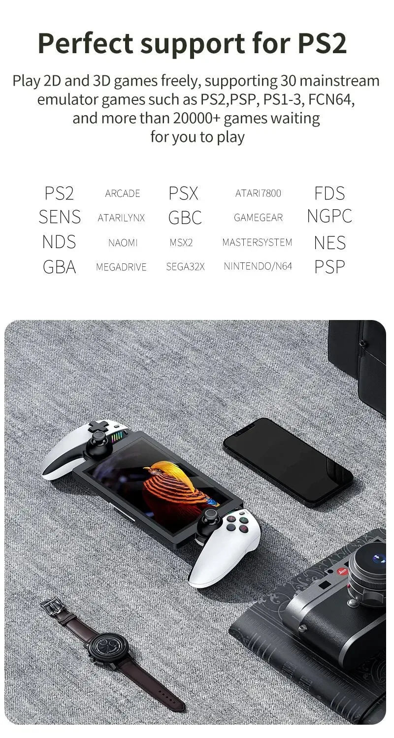 M28 Portable Retro Video Game Console 7.1" HD LCD 128GB 4000mAh 3D Game Support PS2 30+ Simulators Dual Joystick
