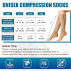 Zipper Compression Socks Men Women Knee Maternity High Socks Anti-Fatigue Stretchy Sox Outdoor Running Hiking Sports Socks