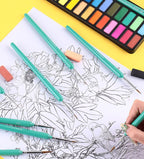 4/5/10pcs Miniature Hook Line Pen art painting brushes weasel hair paint brush gouache watercolor oil paint artists Hand Painted