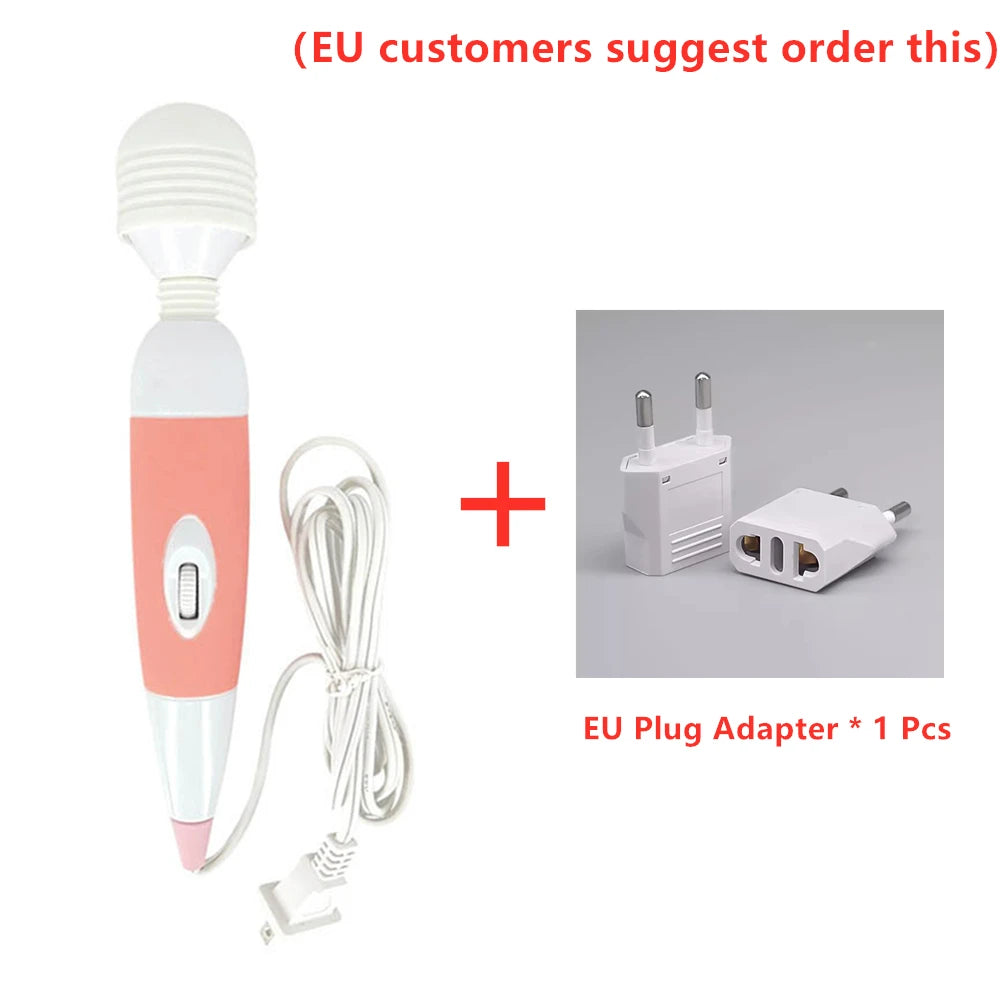 220V Power Sex Toys For Woman Magic Wand VibratorsHand Held Body Massage AV Stick Adult Products