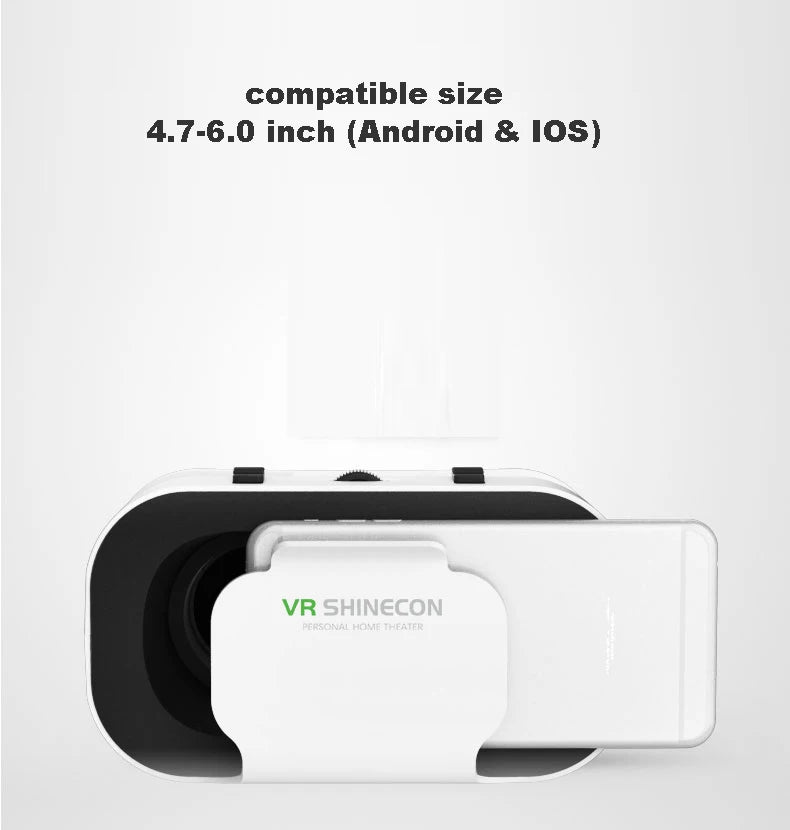 Shinecon VR Glasses 3D Headset Virtual Reality Device Helmet Goggles Lenses Mobile Smartphone Smart Phone Cell Realidade Viar VR