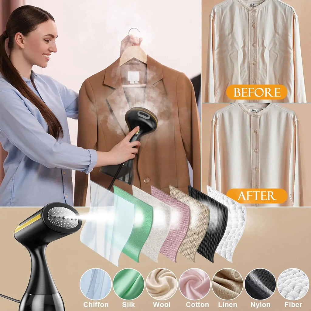 Handheld Garment Steamer 1300W Electric Household Fabric Steam Iron 220V Portable Vertical Fast-Heat for Clothes Ironing 350ml