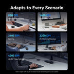 Vention Wireless Bluetooth 5.1 Mouse USB 2.4G Dual-Mode Ergonomic 4000 DPI Mute 6 Button Mouse for MacBook Tablet Laptop PC Mice