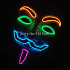 V For Vendetta Mask Cosplay Guy Fawkes Hacker Glowing Mask For Halloween Carnival  Decor Props