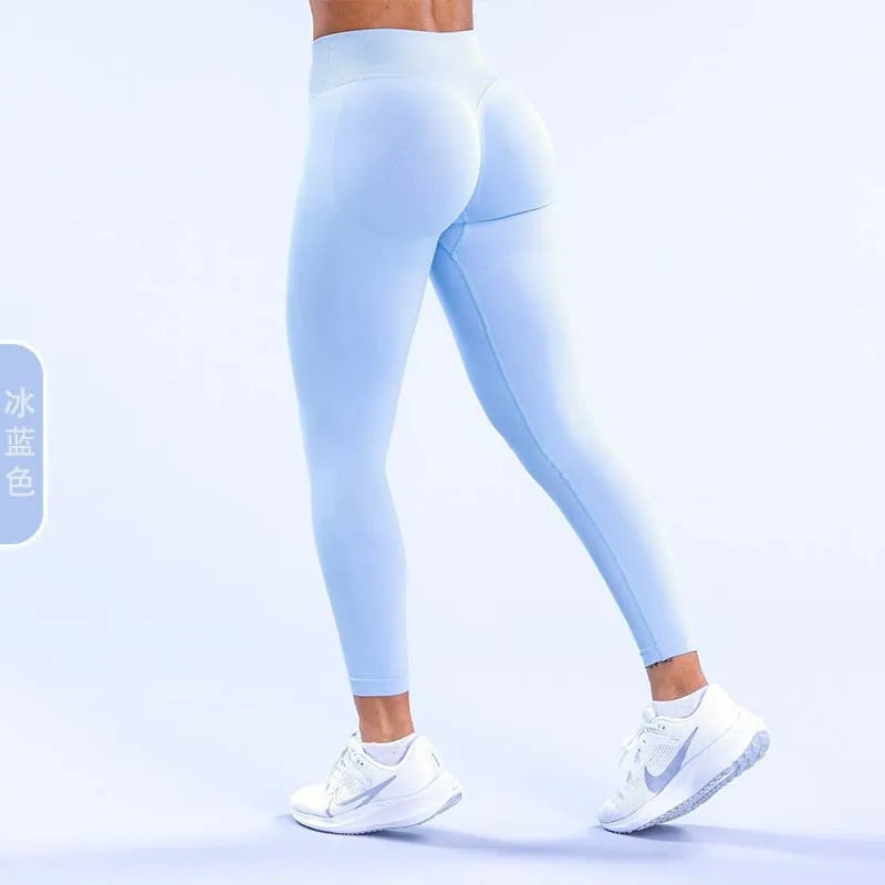 Women's High Waist Seamless Yoga Leggings Tummy Control Butt Lifting Workout Pants Soft Athletic Leggings for Gym Fitnes Running