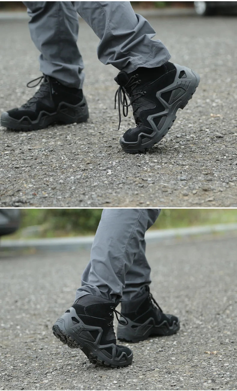 Men Casual Hunting Ankle Boots Outdoor Tactical Hiking Man Boot  Hunting Work Boots for Motorcycle Shoes Botas Militares