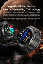 2026New AI-Diagnosis Care Smartwatch ECG+PPG Accurate Uric Acid Blood Pressure Body Fat Five organ Fitness Waterproof Smartwatch