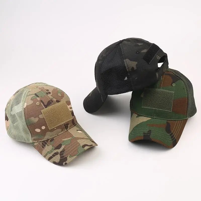 Outdoor Hunting Cap for Men Breathable Camouflage Tactical Army Fishing Camping Hiking Hat Camo Baseball Cap Running Sports Caps