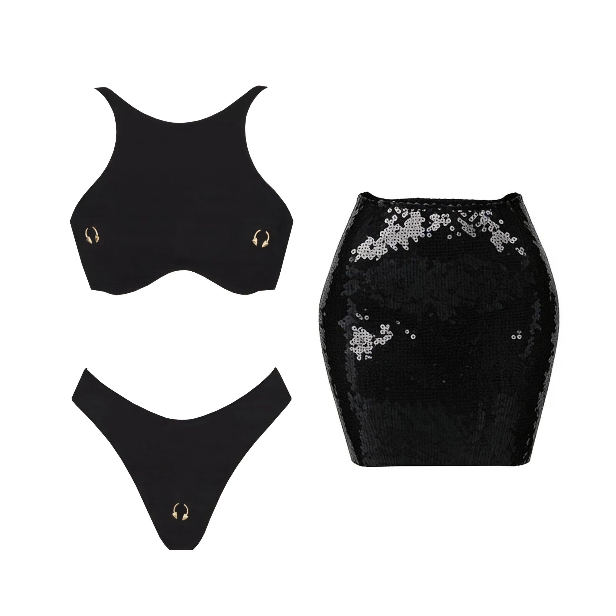 2026 2Pcs Sexy Women One Piece Swimsuit Female Swimwear Solid Biquini High Cut Monokini Push Up Swim Suits Bathingsuit Beachwear