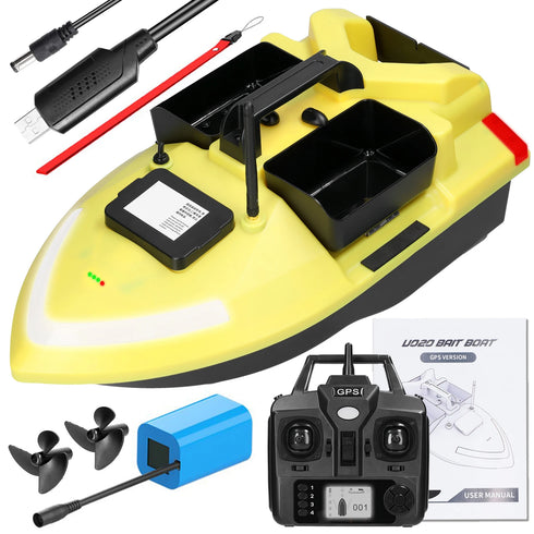 Modern GPS Fishing Bait Boat with 3 Bait Containers 12000mAh Wireless Bait Boat with Automatic Return Function Various styles