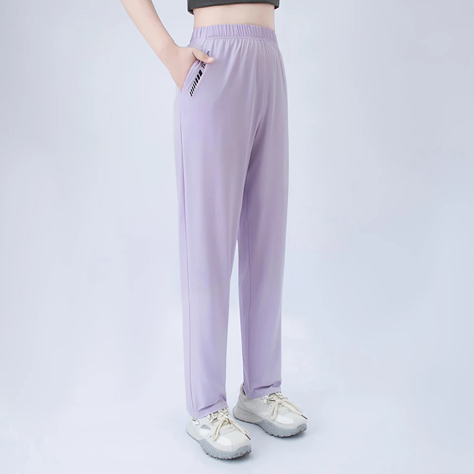 1/3 piece set summer women's letter printed pocket casual pants, comfortable plus size youth student sports running harem pants
