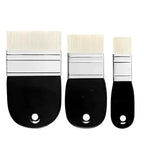 Oil Painting Nylon Pen Set Gouache Acrylic 3 Pcs Small/Medium/Large Sizes Flat Head Brush Wood Handle Painting Tools for Fine