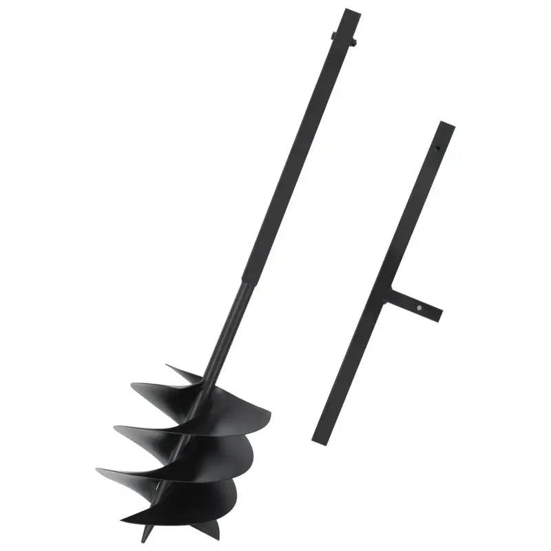 Black Steel Ground Auger, 250mm Handle Design, Robust Solid Structure, Durable Manual Tool for Garden Courtyard Digging Secondary image
