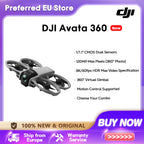 DJI Avata 360 Drone 1-Inch Sensor 8K HDR Panoramic Drone 4K Single Lens Mode 20km Range 4G Enhanced Transmission FPV Quadcopter Avata 360