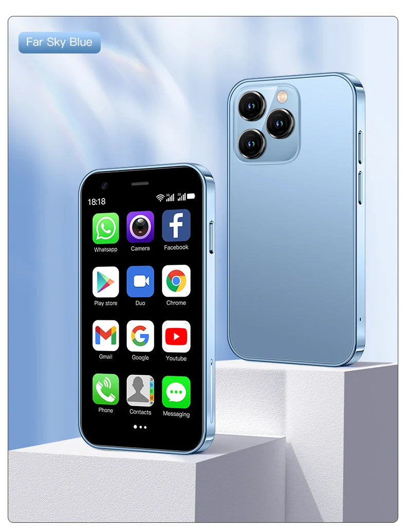 SERVO 15SE Mini Smartphone 3G WCDMA WiFi Hotspot Android OS Play Store WhatsAPP 2GB+16GB 2 SIM Card 3.0" Super Small Smart Phone