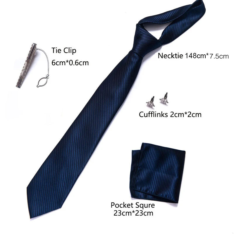 HUISHI Classic Black Bowtie Bow Ties For Mens Butterfly Bowknot Pocket Square Cufflinks Suit Set Bussiness Accessories Gift Box