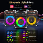S68 Kara Ok with 2 Microphones, Portable Bluetooth 5.3 Kara Ok Speaker,Echo Adjustment, Supports Tv through Auxiliary Connection