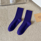 33 Colors Summer Cotton Soft Socks Happy Colorful Women's Mid-tube Stocking Fashion Trend Red Green Ankle Sox Autumn Hosiery