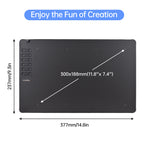 VINSA T1161 Graphics Drawing Tablet Ultra-thin Art Creation Sketch with Battery-free Stylus 8 Pen Nibs 8192 Levels Pressure