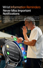 2026 New Smart Watch NFC ECG+PPG Blood oxygen Uric Acid Blood Pressure Sapphire Smartwatch Men For Android iOS Smart watch men