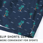 ESCATCH 2026 New Arrival Mens Swimming Trunks Compression Liner 2 in 1 Printing Quick-Dry Gym Sports Mens Shorts Zipper Pockets