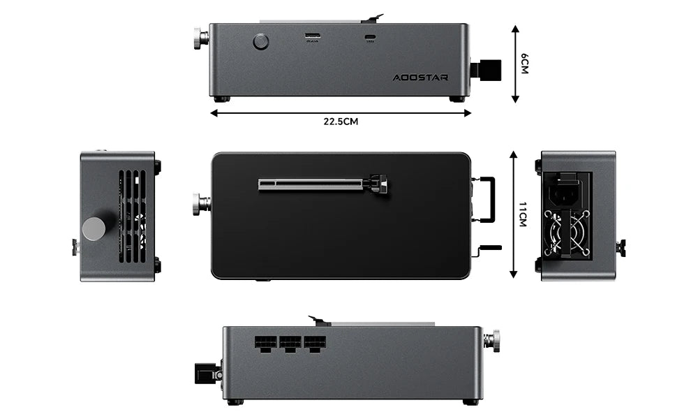AOOSTAR AG02 eGPU Dock with Oculink & USB4 Port, 100W Reverse Charging, Built-in 800W Power Supply, Supports TGX Interface Hot-s