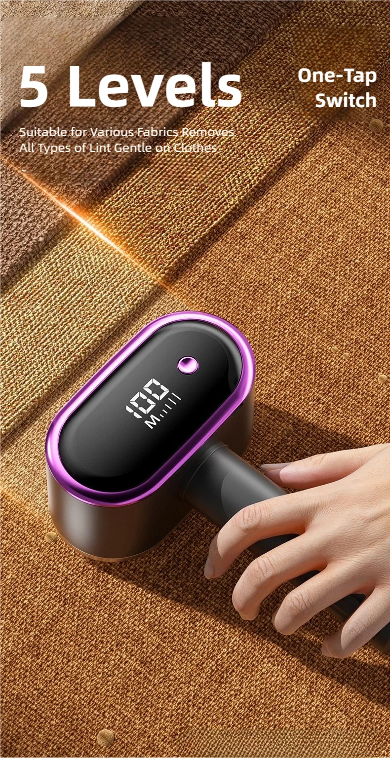 TINSOL Dual-Head Electric Lint Remover Digital Display Lint Remover Multi-Functional Clothing Sweater Lint Remover
