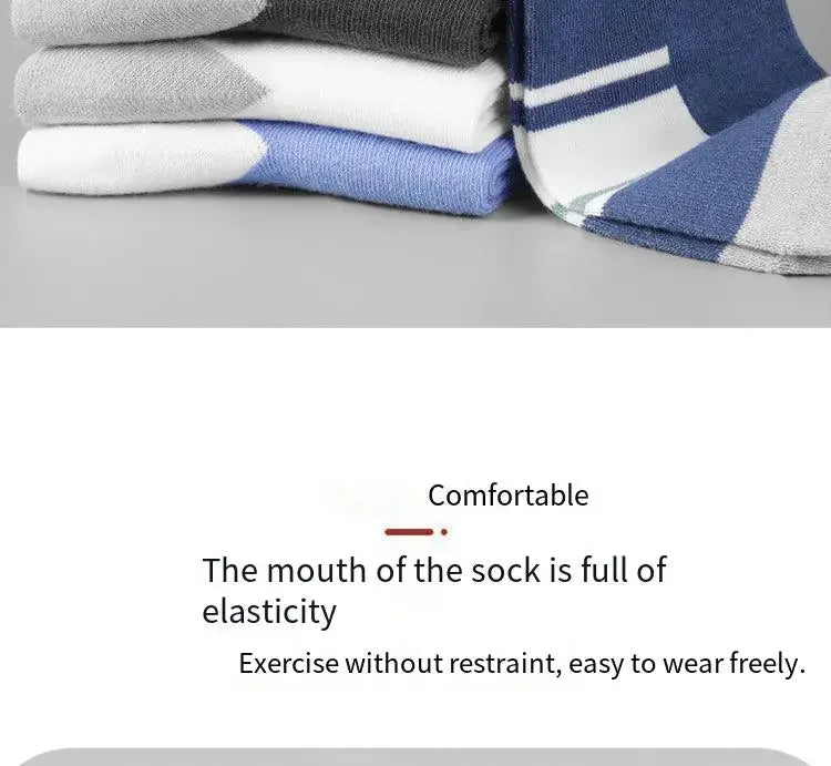 Men's 100% Cotton Casual Socks for Spring and Summer, Men's Antibacterial & Deodorant Business Socks, High-Quality Sports Socks