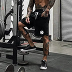 Summer Sports Shorts Breathable  Mesh Men's Drawstring Elastic Pants Running Training Pants Outdoor Fitness Jogging Straight