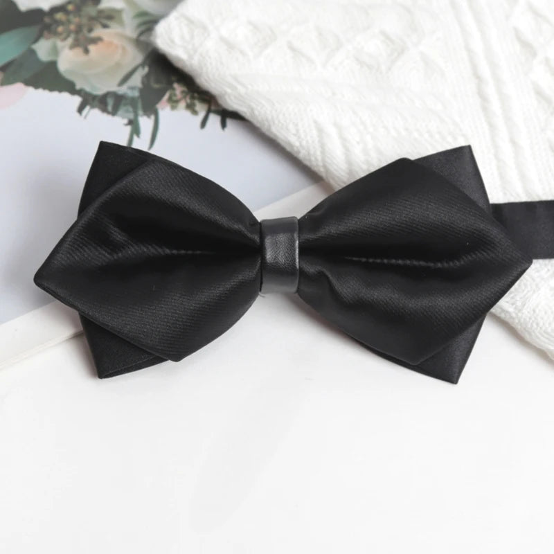 1PCS Bow Ties Butterfly Party Wedding Men Tie Black Adjustable Bowknot Bowtie Classic Butterfly Adult Accessories Business Gift