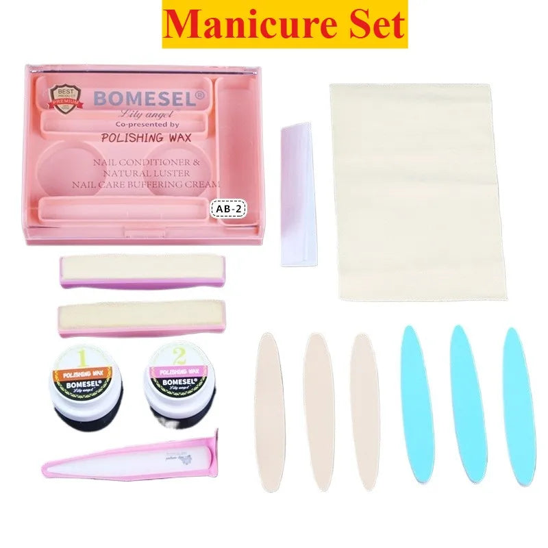 Manicure Set Powder Nail Kit Strengthener Professional Versatile Tools for Travel Girls Women Home Beauty Polishing Wax Secondary image