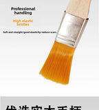 10/30PCS Multifunctional Nylon Bristle Paint Brushes Wooden Handle Art Painting Tools for Craft Creation and Household Cleaning