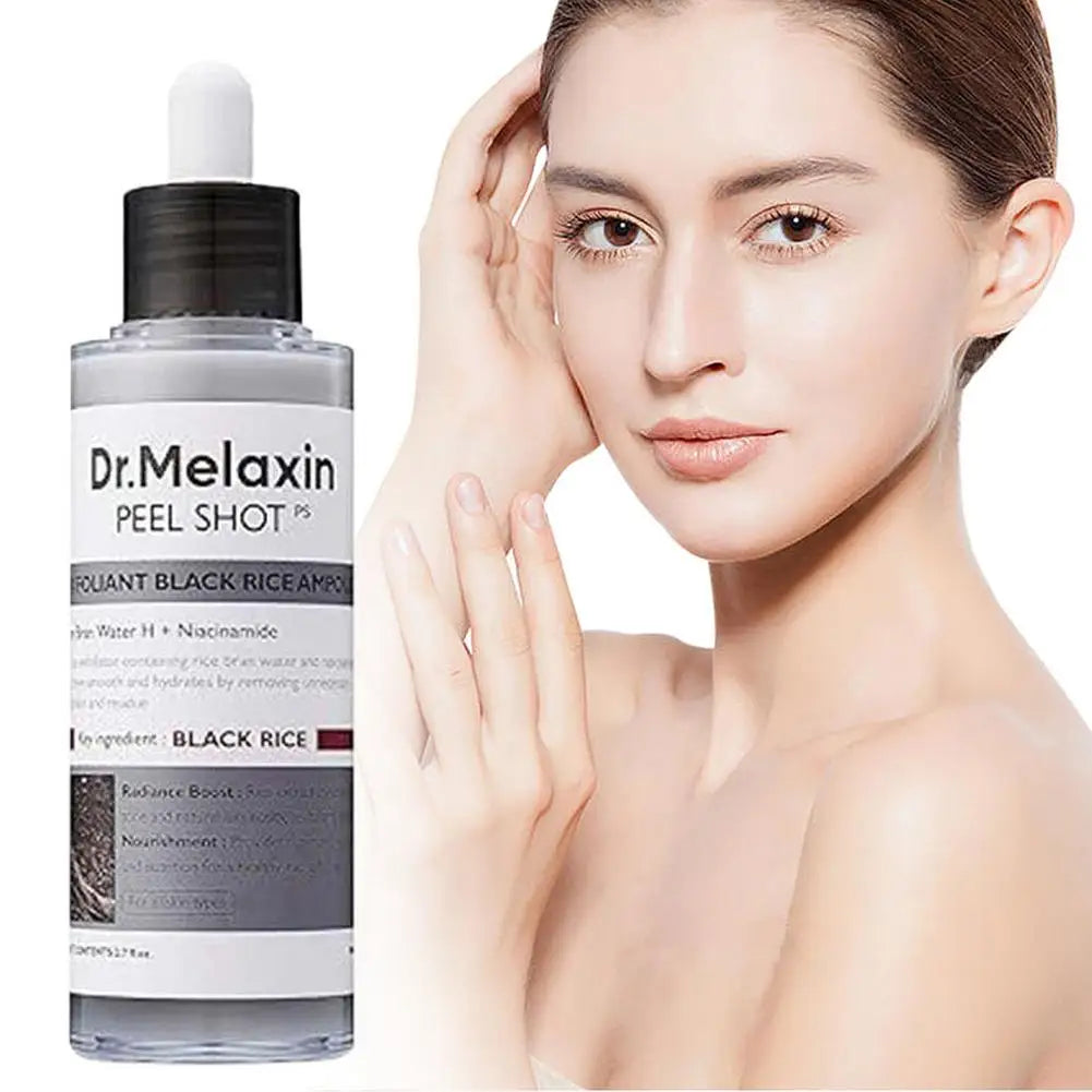 White And Black Rice Ampoule Essence Deep Moisturizing Peel Shot Exfoliating Essence Improve Dryness Oil-Control Skin Care