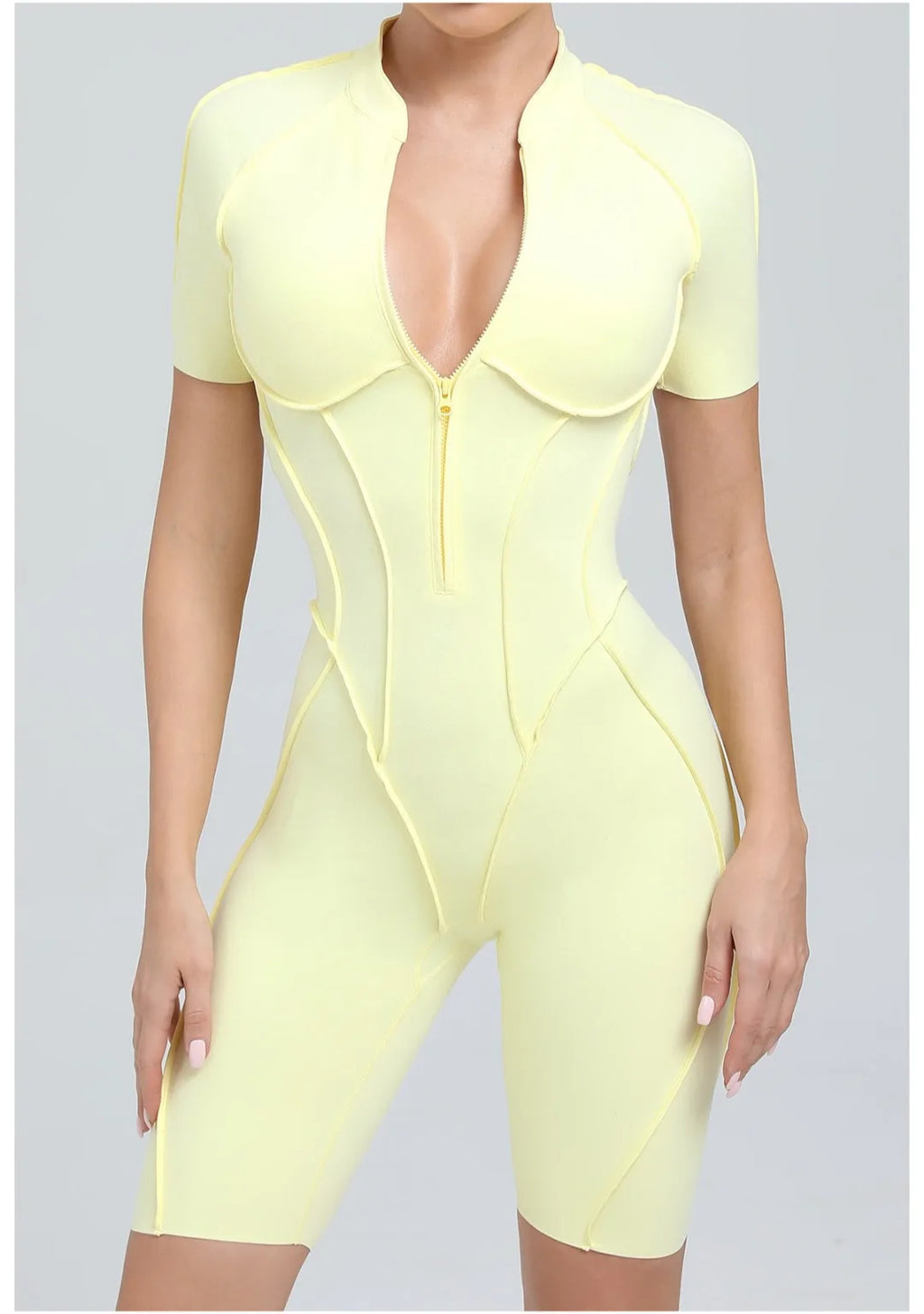 Women's Yoga Jumpsuit Hip Lift Sports Fitness Removable Padding Backless Zipper Leggings One-Piece Running Workout Gym Jumpsuit