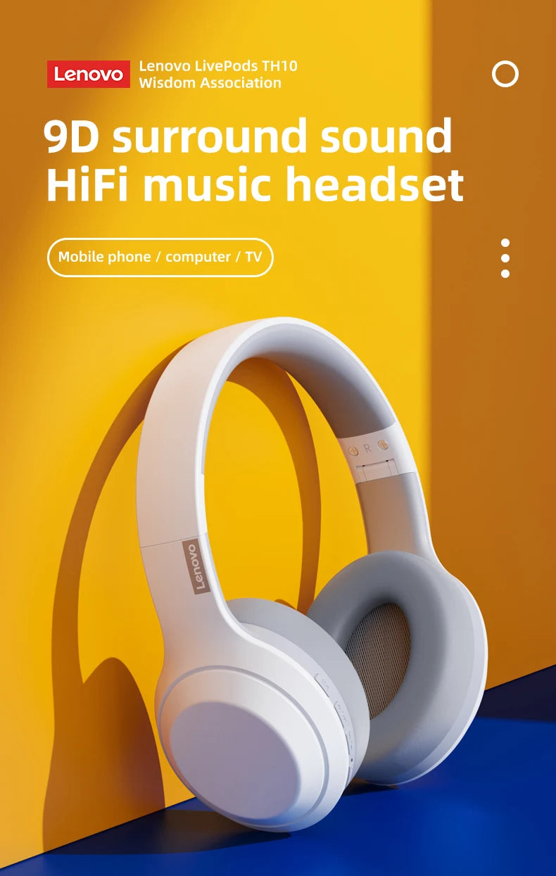 Lenovo Thinkplus TH10 TWS Stereo Headphone Low Latency With Long Endurance Gaming Bluetooth Earphones Music Headset with Mic