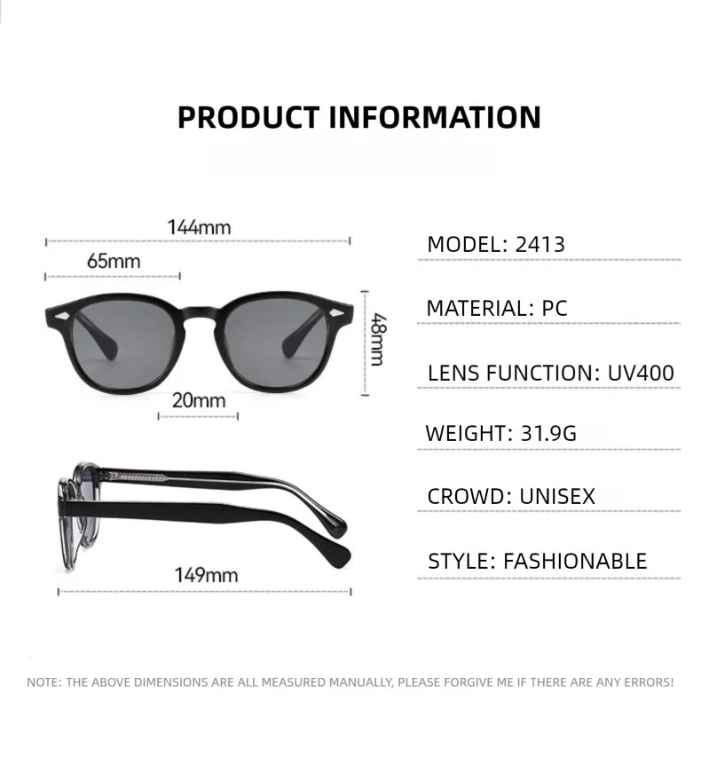 O-Q CLUB Retro Round Men Sunglasses Women's Sun Glasses Woman UV400 Lunette Zonnebril Dames Polarized Lenses Man Eyewear Vintage