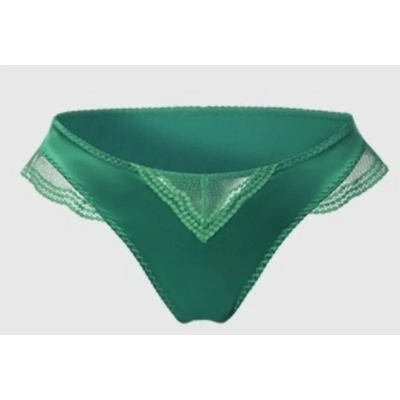 Sexy French Satin Lace Lingerie Set for Large Bust Ladies, Sheer Slim Chest, Summer Ultra-thin Small-cup Support Bra Set, S-XL