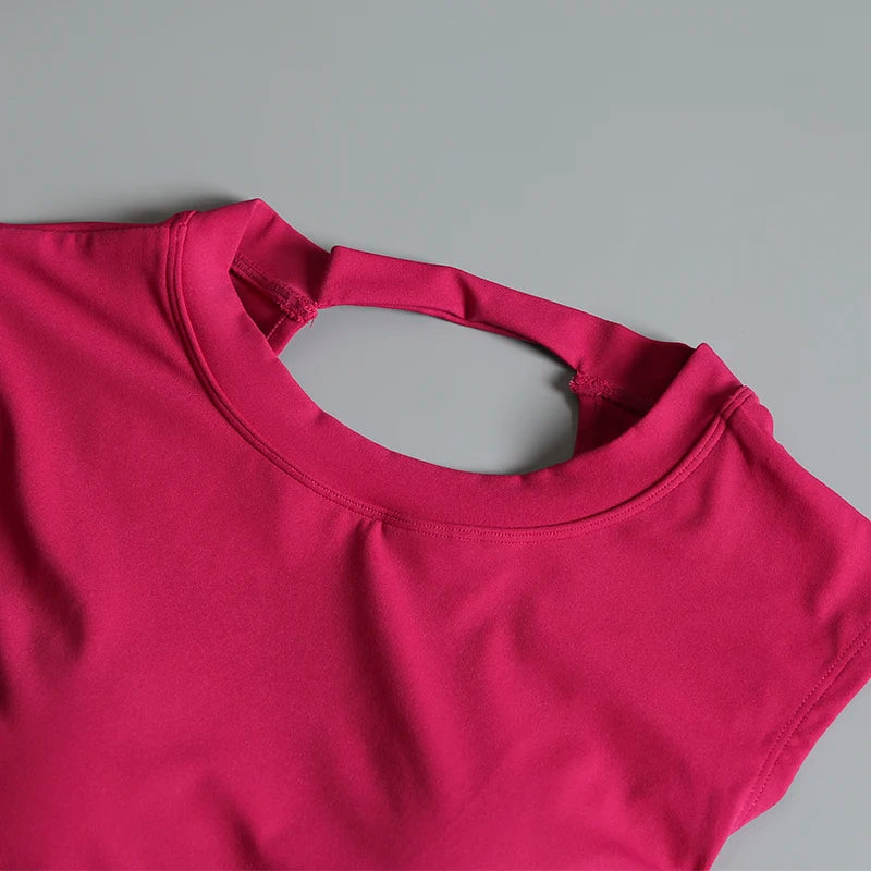 Sexy Backless Sports Vest for Women Fixed Chest Pad Tight Quick-Drying Slim Yoga Top Breathable Fitness Shirt