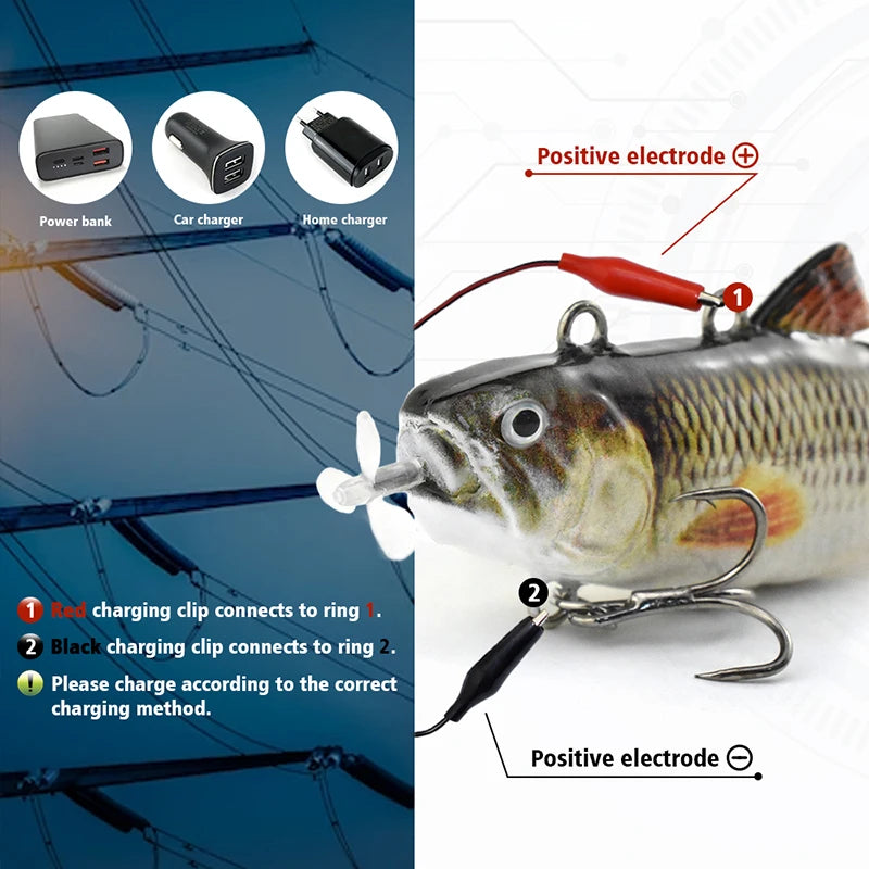 Automatic Swimbait Electric Robotic Fishing Lure 4-Segement Auto Multi Jointed Bait USB Rechargeable Wobbler Pesca Accessories