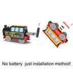 Kids Electric Train Set Locomotive Magnetic Train Car Diecast Slot Toy Fit for Wooden Train Railway Track Toys for Children Gift