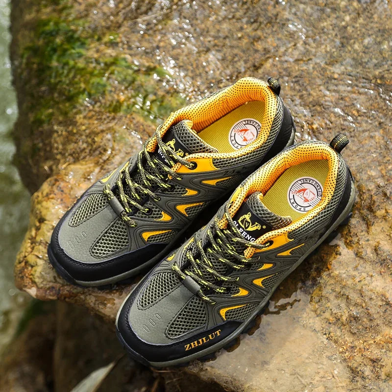 2025 Hiking Shoes Men Women Mesh Sneakers Breathable Fashion Mountain Shoes Boy Spring Autumn Summer Work Shoes Outdoor Trekking