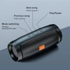 Lenovo TF USB Bluetooth Wireless Speaker Portable Dual Speaker Stereo Outdoor Playback FM Voice Broadcasting Subwoofer Speakers
