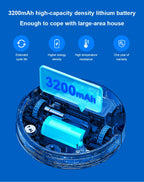 Liectroux / LILIN X6 Robot Vacuum Cleaner,Laser System,Wet Dry Mopping,6500Pa, Multi-Floor Map,Zone Cleaning,APP Restricted Area