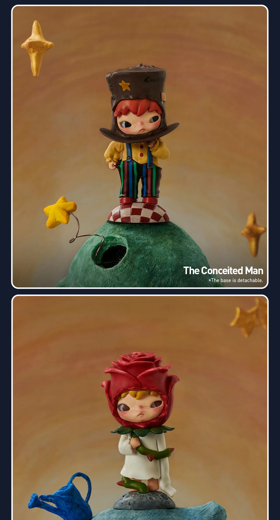 POP MART Hirono x Le Petit Prince Serie Blind Box Toys Mystery Box Mistery Caixa Action Figure Surprise Cute Model Birthday Gift