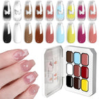 LIMEGIRL Gradient Gel Set Semi Permanent-High Glossy-Gradient-Colorful Nail Gel Polish Kit Soak Off Varnish for Nail Art Design