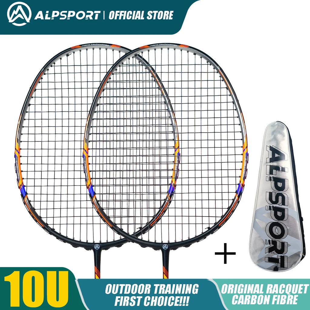 ALP GJ 10U Ultralight 52g T800 Bow And Arrow Badminton Racket Authentic Tensile Force 13kg Outdoor Sports Carbon Fiber Titanium