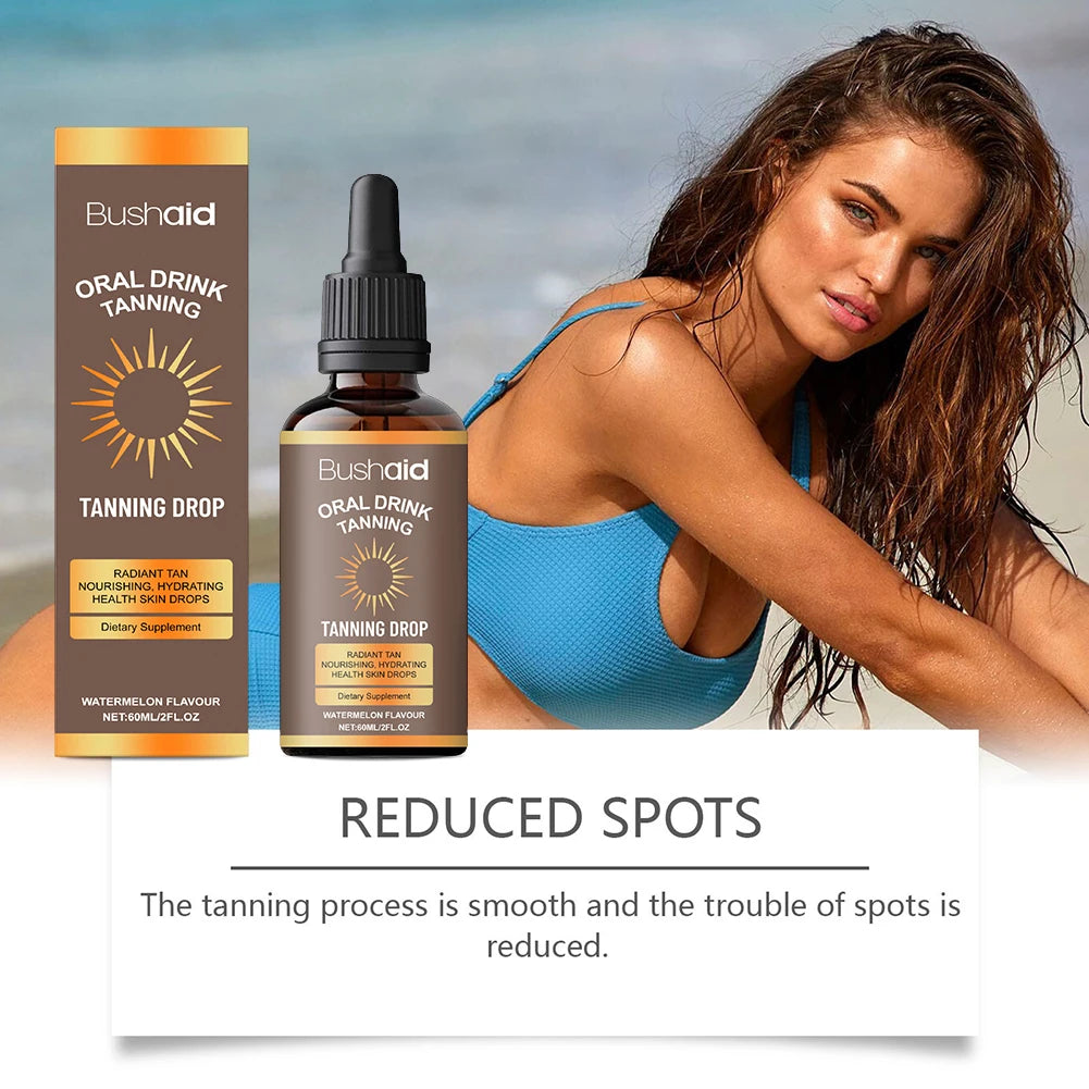 Watermelon tanning drops Body Treatment Sunless Tanning Drops Tanning Drops to Drink Moisturizing Bronzing Tanner for Face Body