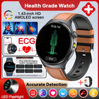 New Accurate ECG Smart Watch Blood Lipids Five Viscera Health Check Body Temperature BT Call Sports Smart Watches For Men 2026