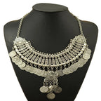 Multi-style Vintage Coin Choker Necklace for Women Boho Afghan Ethnic Gypsy Native Tribal Dress Turkish Pakistan Indian Jewelry