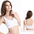 Large Women's Single-layer No Pad Sports Bra Yoga Running Fitness Top Breathable Seamless Workout Bralette